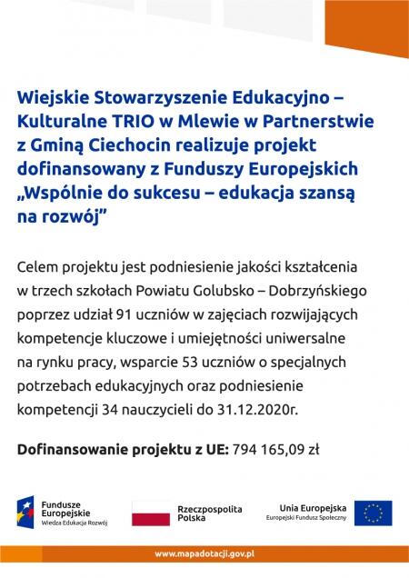 Wspólnie do sukcesu - edukacja szansą na rozwój