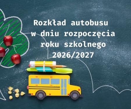 Rozkład jazy - rozpoczęcie roku szkolnego 2026/2027