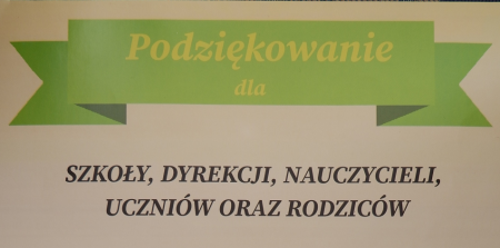 Podziękowanie za zaangażowanie w działania ekologiczne